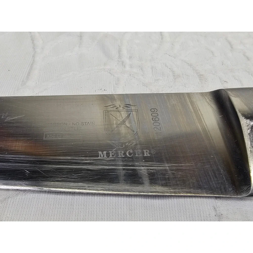 Mercer Chef Knife Set 2pc 8in 10in Black Good M20609 M22610 German Steel NSF